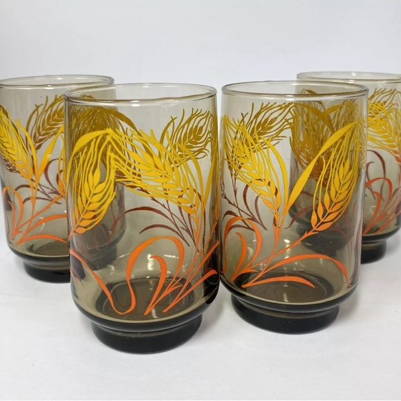 Vintage Ombré wheat juice glasses - Picture 1 of 4